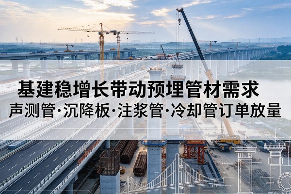 偏关基建稳增长带动预埋监测管材需求，声测管、沉降板、注浆管订单持续放量