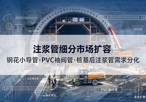 偏关注浆管细分市场扩容，隧道钢花小导管、PVC 袖阀管、桩基后注浆管需求分化